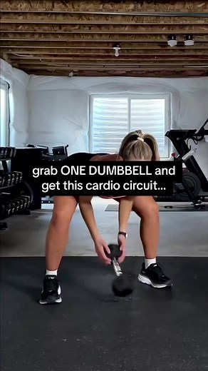One dumbbell cardio circuit you can do anywhere 💯🔥💪🏼 let’s get it, let’s goooo ✅ #cardioworkout #cardio #dumbbellworkout #homeworkout #athomeworkouts #workoutideas #workoutoftheday | Movement With Julie