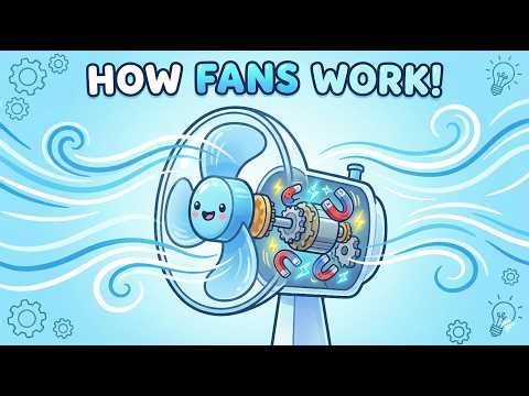 How Does a Fan Work? 🤯⚡ Cool Science for Kids! #scienceforkids #cooling #electromaganetism