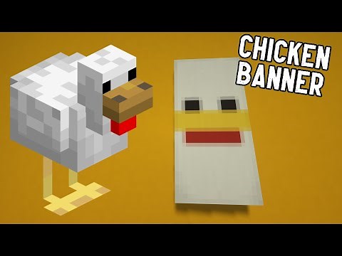 How to make a CHICKEN banner in Minecraft!