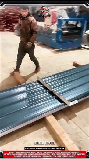 6 Meter Forming Machine Producing Steel Panels — Watch How