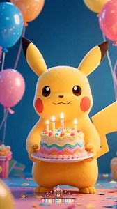 ¡Pikachu está listo para celebrar contigo! En este tierno y electrizante video, Pikachu aparece con una deliciosa torta de cumpleaños y te regala una sorpresa muy especial: la canción “Que los cumplas feliz” sonando de fondo para que tu día sea aún más mágico. Perfecto para fans de Pokémon, ideal para felicitar a niños, amigos o familiares que adoran a este icónico personaje. Puedes usarlo para compartir en redes, ambientar fiestas o simplemente regalar una sonrisa con un saludo único y adorable