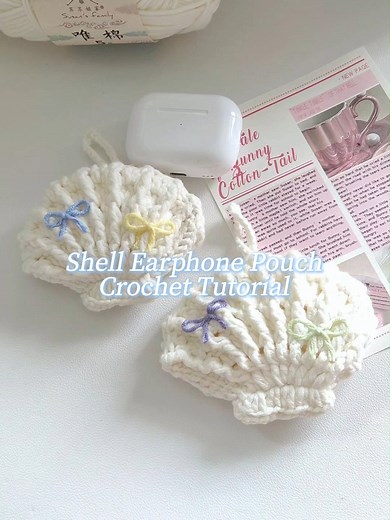 Shell Earphone Pouch Tutorial for Summer Vibes
