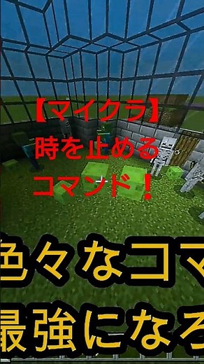 【マイクラ】時を止めるコマンド❗ #Minecraft #マインクラフト #マイクラ