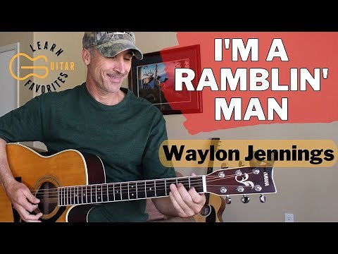 I'm A Ramblin' Man - Waylon Jennings | EASY GUITAR LESSON