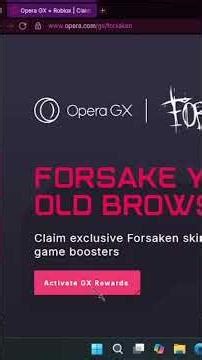 Tutorial de como obtener las skins de Opera GX #roblox #forsaken #operagx #colab