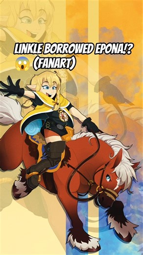 Linkle Riding Epona (Fan art) 💛 🐎 #linkle #zelda #hyrulewarriors