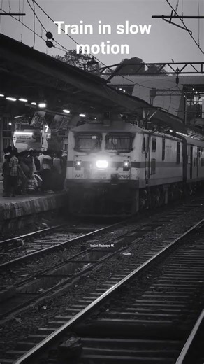 train in slow motion to looking this motion #public #trending #train #karaoke #short video😉😎