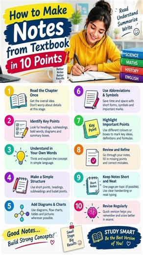 How to Make Notes from a Textbook in 10 Simple Points 📚