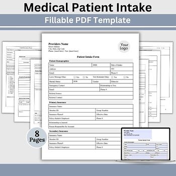 Patient Intake Form Template: Fillable Medical History PDF for Doctor's Office