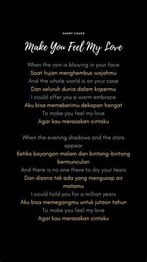 Make You Feel My Love Lyrics and Translation by Adele