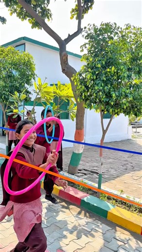 Run steady, stay clear — don’t touch the ribbon! 🟢🎀🔥| Hula Hoop Ribbon Race #shorts #ytshorts