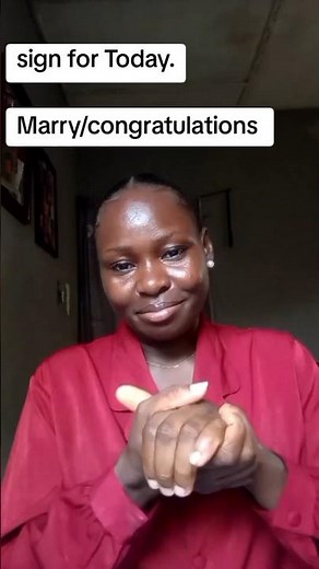 How to sign "Marry and Congratulations" in ASL. #asl #shorts #foryoupage #christyspecial#shortsfeed