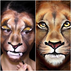 700K views · 8.4K reactions | New task on the to do list - learn how to do Lion face painting 女 | MetDaan Tips | Facebook