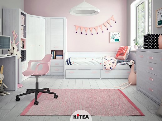 Chambre fille ou garçon? KITEA vous permet de choisir les tons de votre choix avec la chambre LILO! Lit banquette LILO 90 ¤200 cm avec 2 tiroirs: 3690 Dh au lieu de 4290 Dh. | KITEA