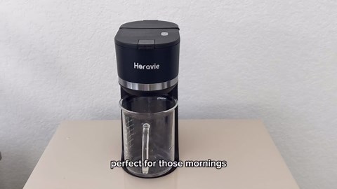 Mini Single Serve Coffee Maker for K Cup and Ground Coffee, Fast Brew One Cup Coffee Machine with Descaling Reminder and Water Window, 6 to 12 oz. Brew Sizes, Black