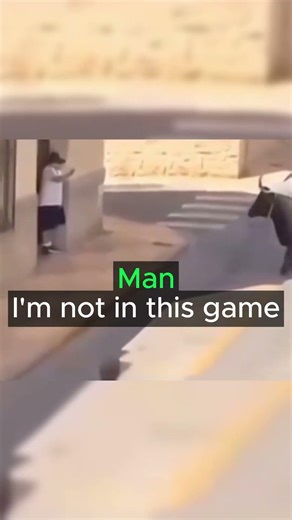Genius Man Escapes Angry Bull