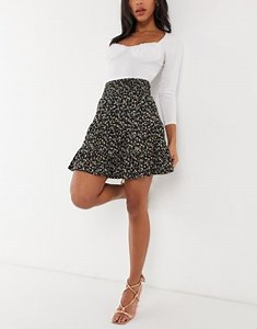 ASOS DESIGN tiered mini skirt in ditsy floral print | ASOS