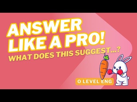 'What Does This Suggest...?' O Level Compre Question Simplified For You | With Detailed Analysis