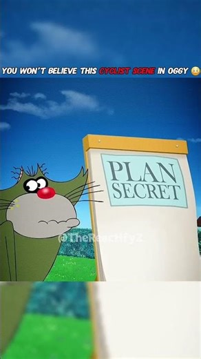 You Won’t Believe This Cyclist Scene in Oggy 😳🚴‍♂️