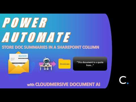 How to Store Document Summaries in SharePoint Columns using Power Automate