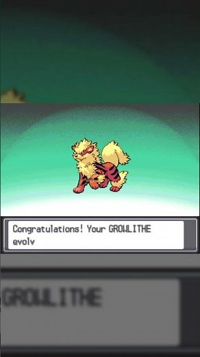Growlithe Evolution in Pokemon Heart Gold and Soul Silver #Shorts