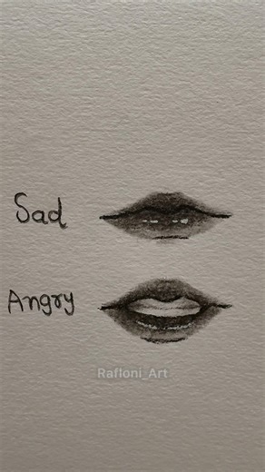 Drawing lips (sad & angry) #tutorial #art #fyp #howtodraw #shorts #drawing