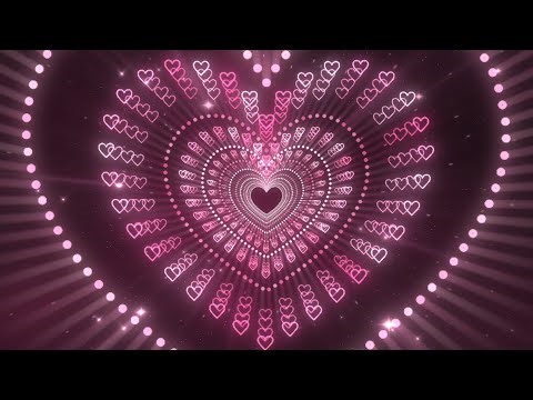 Heart Tunnel💖Pink Heart Background | Abstract Background Video Loop | Neon Lights Love Heart Tunnel