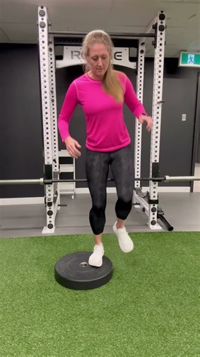 Single Leg Side to Side Hops on Plate