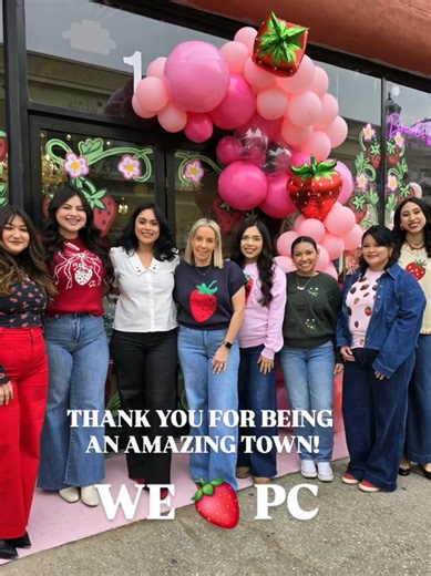 So thankful for the amazing amount of support we got from our amazing town! 🍓 And I am so thankful for all the new tiktok friends we have made that also drove a long way to visit 🍓🩷 #boutique #plantcity #strawberryfestival #strawberryshortcake #strawberry