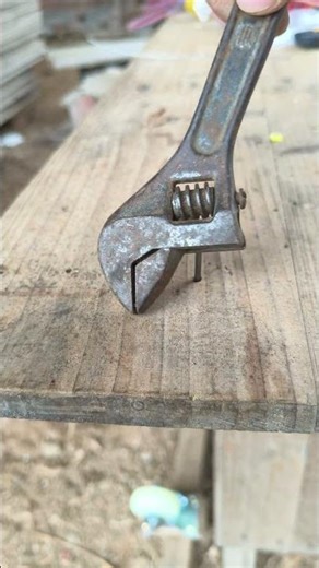 Using an adjustable wrench to remove the iron nail is also a good idea.