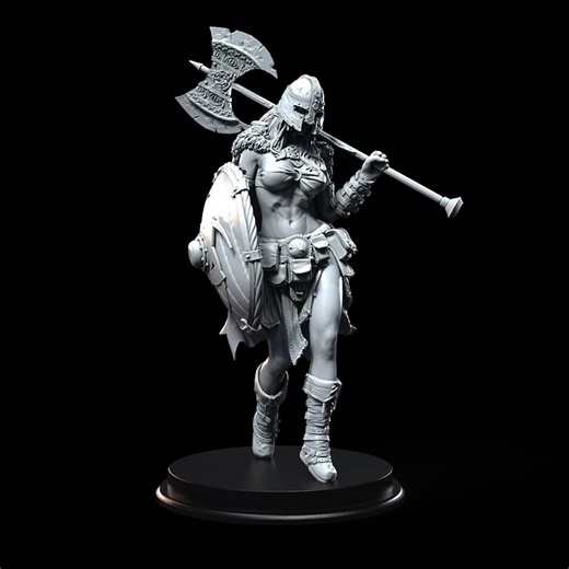 Nordische Walküre | TTRPG D&D Miniatur | 32 mm - 75 mm Resin Figur | Wikinger Kriegerin Reginleif | 3DDruck - Etsy.de