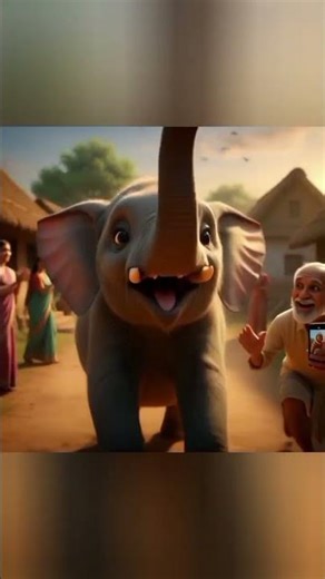 When the elephant starts dancing #cute #funny #viral #shortvideo #animation