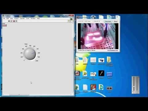 controlling 7 segment LED using Arduino Labview