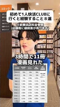 【初めて快活CLUBに行くと経験する事8選】#快活CLUB #ネットカフェ #ネカフェ #ソロ活 #初めて