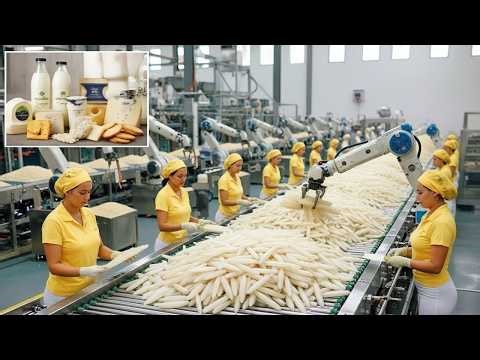 Inside a Modern Rice Milk Processing Factory - From Raw Rice to Finished Rice Milk