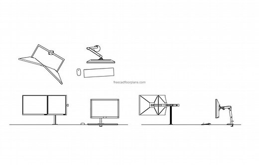 Monitor Arm - Free CAD Drawings