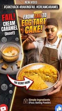 Cream Caramel Fail How I turned a mistake into a delicious cake! #creamcaramel #bakingfail #cakehack