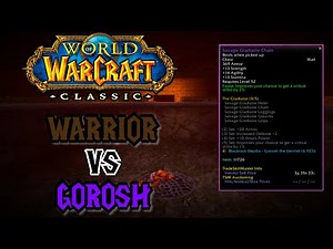 WOW Classic - Warrior soloing Gorosh the Dervish in BRD Arena.
