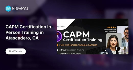 CAPM Certification In-Person Training in Atascadero, CA