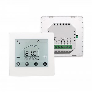 [Hot Item] WiFi Smart Cooling Heating Air Conditioning Fcu Thermostat Digital Room Temperature Controller Tuya APP Smart Life