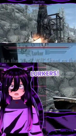 The lurkers true form is revealed!!! #twitch #skyrim #vtuberen #funnymoments #elderscrolls