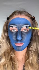 Inverted makeup 🩵 #makeuptutorial #invertedmakeup #sfxmakeup #makeupchallenge #viralreels #reels | Makeup by Katie