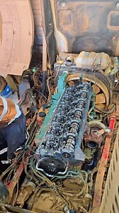 this one volvo Diesel engine The head of this engine was opened, then the valve cover was removed, the valve guide was tightened, then the valve guide was done, then the head was installed and started.😊😊😊 | Cummins BD