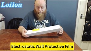 Electrostatic Wall Protector, Clear Transparent Static Cling, Removable Contact Paper - Plastic Wall Protector for Trash Can, Chair Back, Furniture, Door - 32.8ft