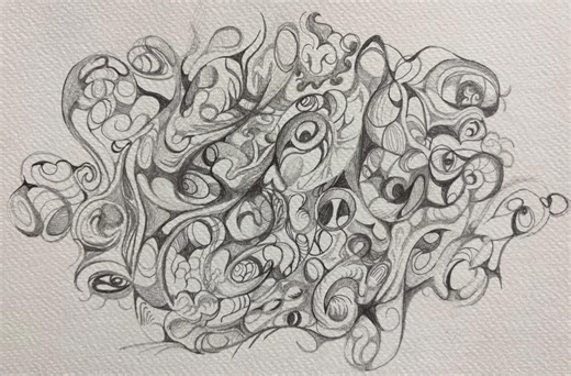 Abstract Pencil Drawing - Etsy