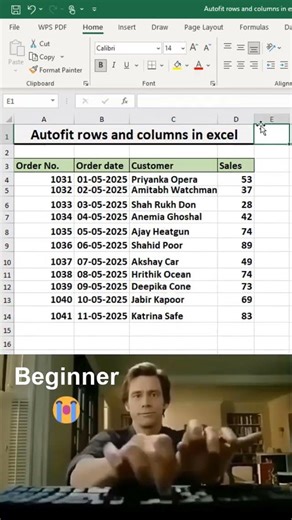 Autofit row and column in MS Excel #excel #excelshorts #spreadsheetsoftware #spreadsheetmagic