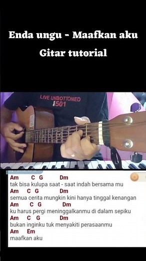 Maafkan aku || gitar tutorial #maafkanaku #endaungu #gitartutorial #gitar #fyp