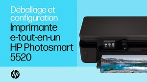 Déballage et configuration de l'imprimante e-tout-en-un HP Photosmart 5520