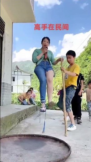 Boom! This beautiful girl has the strongest flying Chinese Kung Fu! #funny #comedy