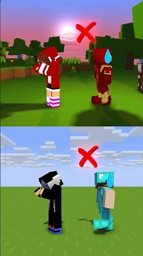 which your best impress jj gf cute Vs hacher girl cute ?#minecraft#shorts